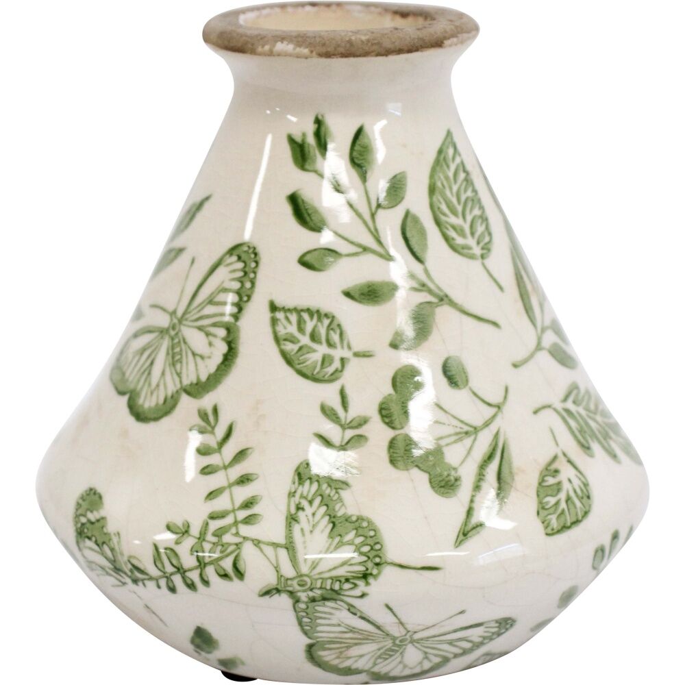 4PK LVD Handcrafted Rustic Enchanted Ceramic Bud Vase Home Decor 12x12x12cm