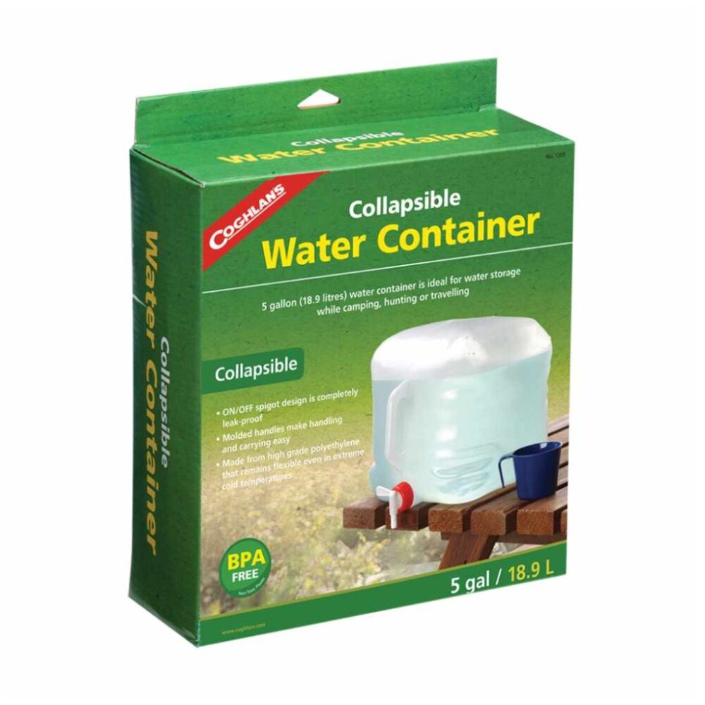 Coghlans Collapsible Water Container Camping Leak-Proof Spigot 18.9L