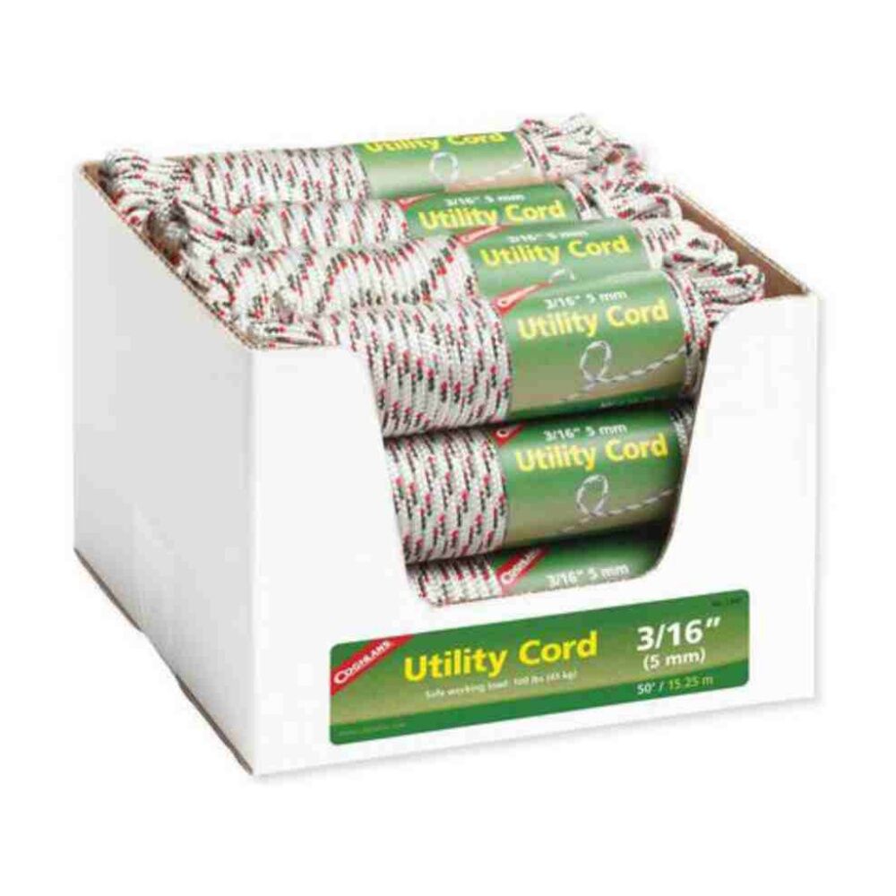 Coghlans Utility Cord 5mm Diameter Strong Woven Polypropylene Durable