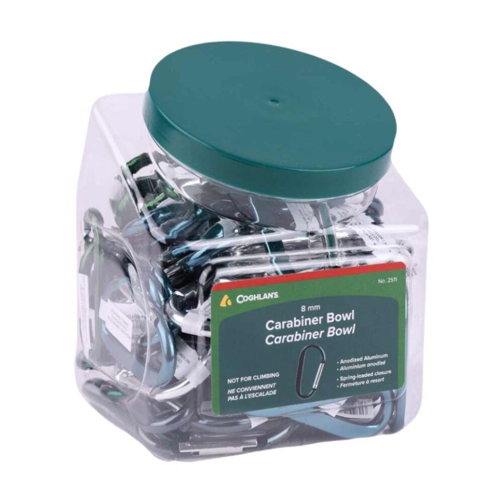 Coghlans Bowl O Biners Spring-Loaded Closure Carabiner Assorted 8mm