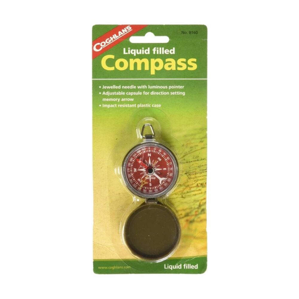Coghlans Pocket Compass Liquid Filled Jewelled Needle Assorted