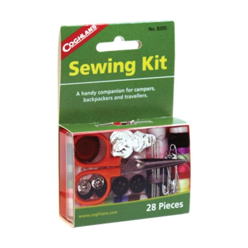 8PK Coghlans Sewing Kit Thread Buttons Snaps Pins Needles Scissors Camping