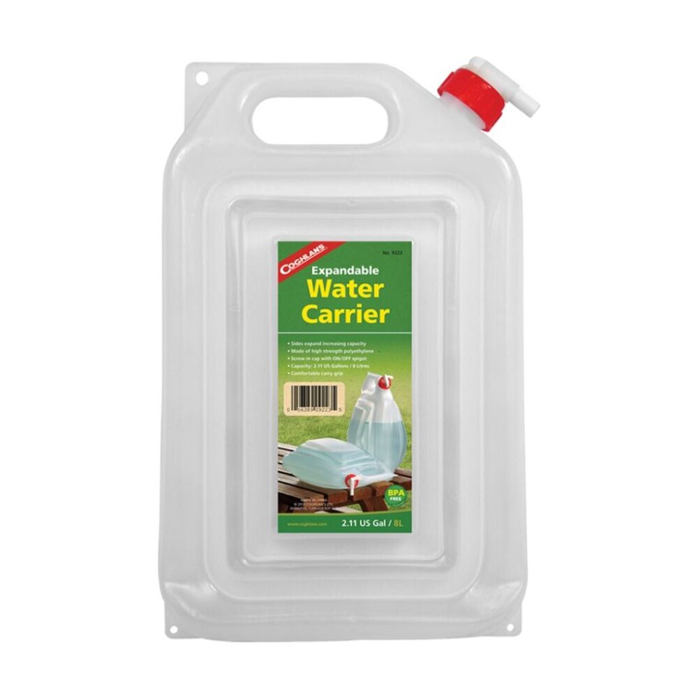 Coghlans Expandable Water Carrier Leakproof Food Grade Polyethylene 8L