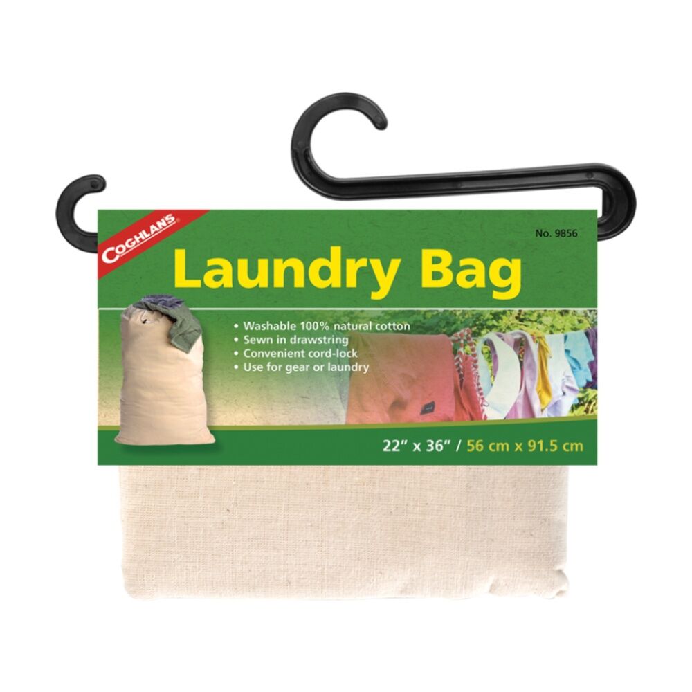 Coghlans Laundry Bag Natural Cotton W/ Drawstring & Cord Lock 56x91.5cm