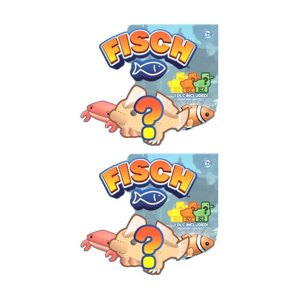 2PK Phat Mojo Fisch Collectible Plush With DLC Code Included Assorted 4"