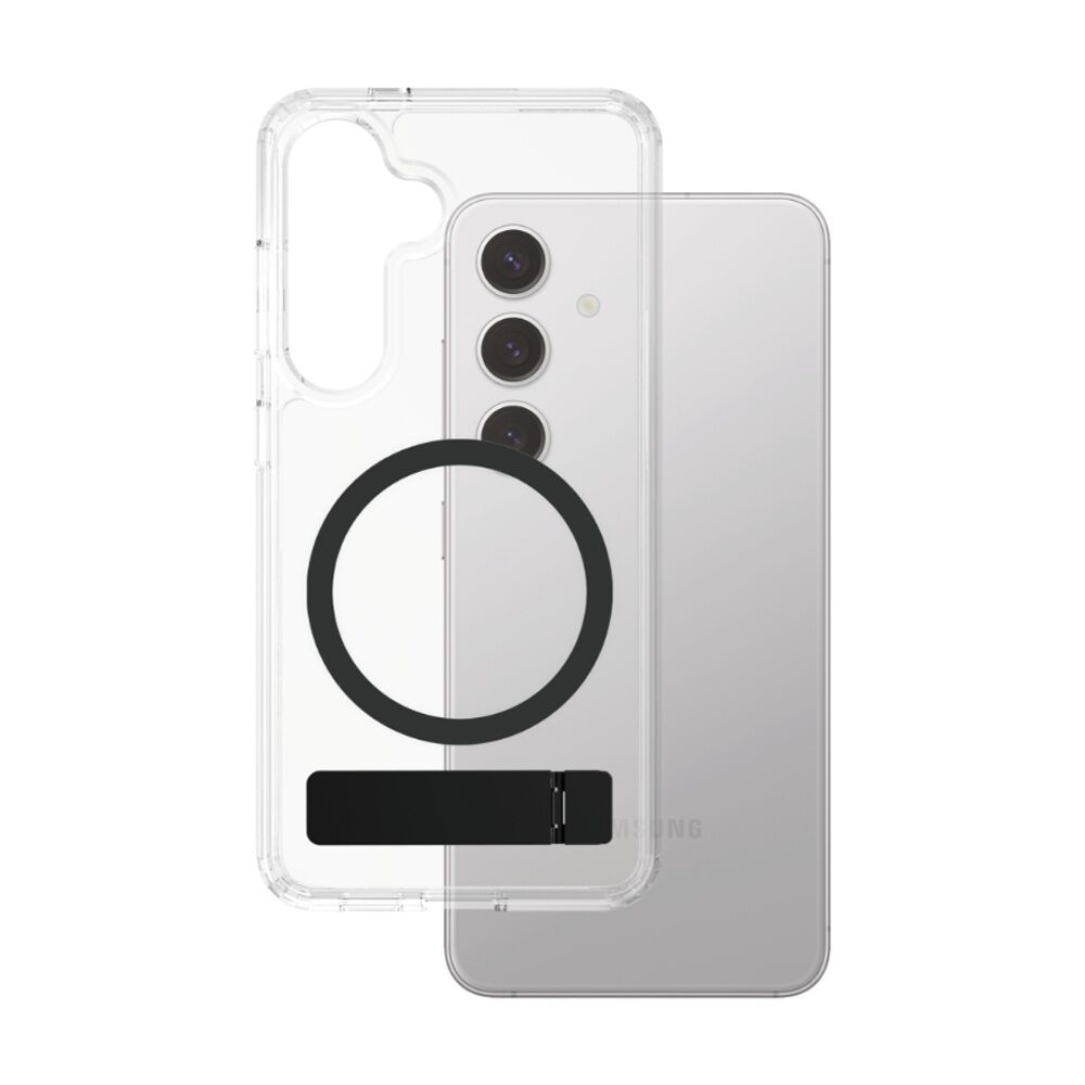 Panzer Kickstand Mag Case - Samsung GS25 Drop Test Phone Clear/Black
