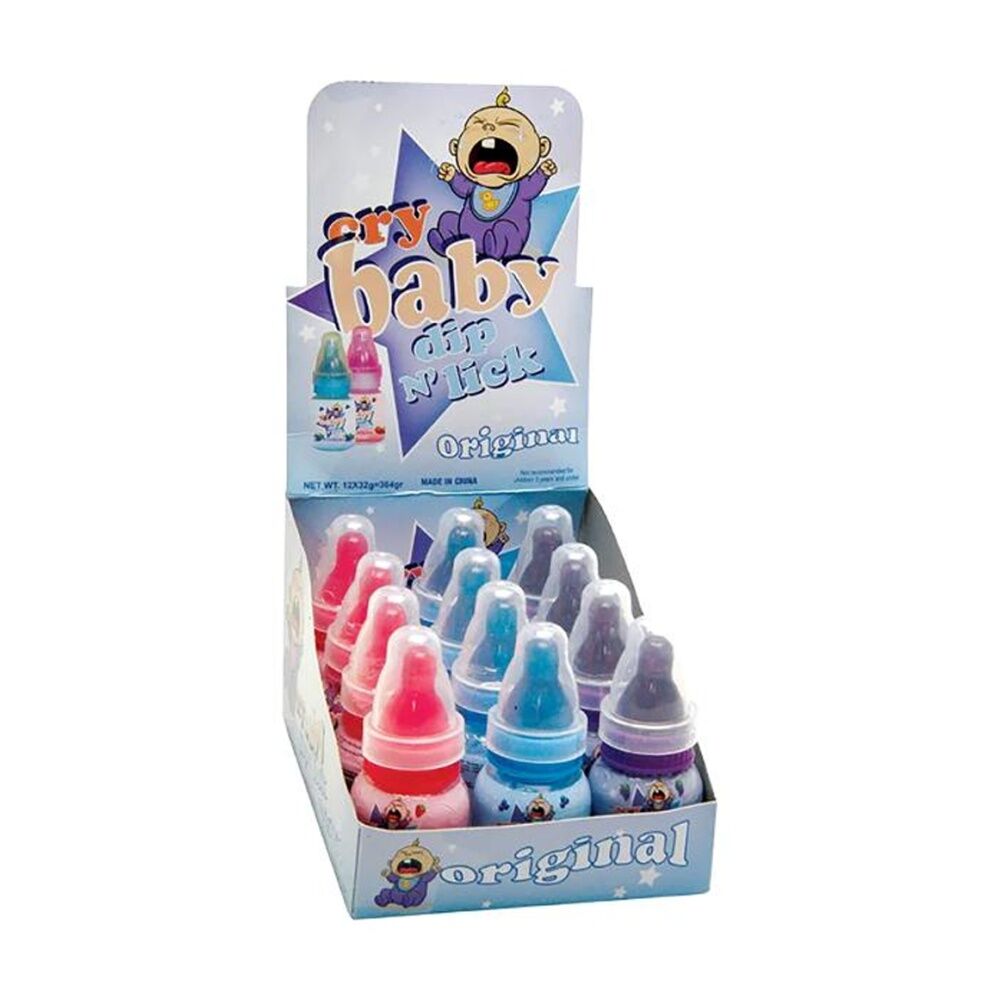 24PK Universal Candy Cry Baby Dip n Lick Fruit Flavoured Sweet 32g Assorted