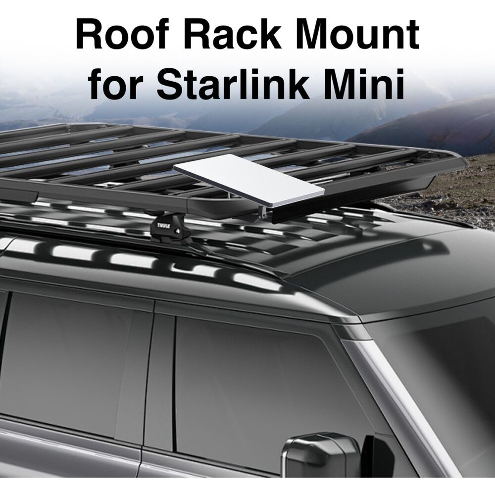 Chargecore Roof Rack Mount for Starlink Mini Adjustable Corrosion Resistant Grey