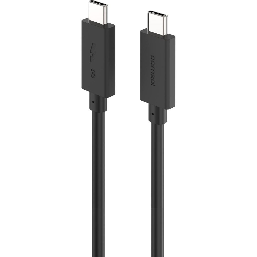 Comsol USB-C-USB-C Thunderbolt 3 Connector Cable 20Gbps 2M Black