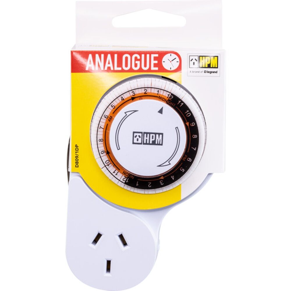2PK Hpm 24 Hour Analogue Timer Electrical HPM Plug-in Security