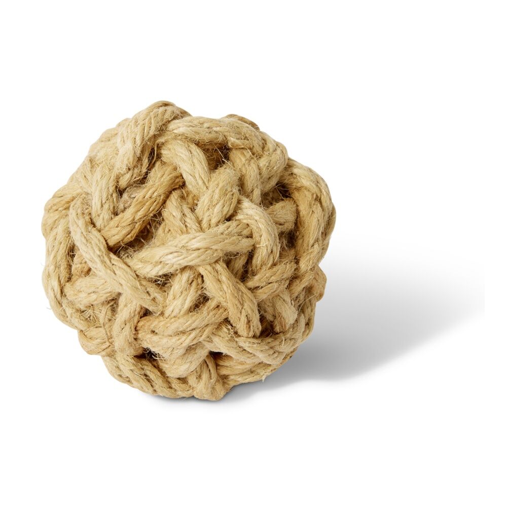 2PK E Style Macro Decor Ball Natural Rope Coastal Decorative Piece 10x10cm
