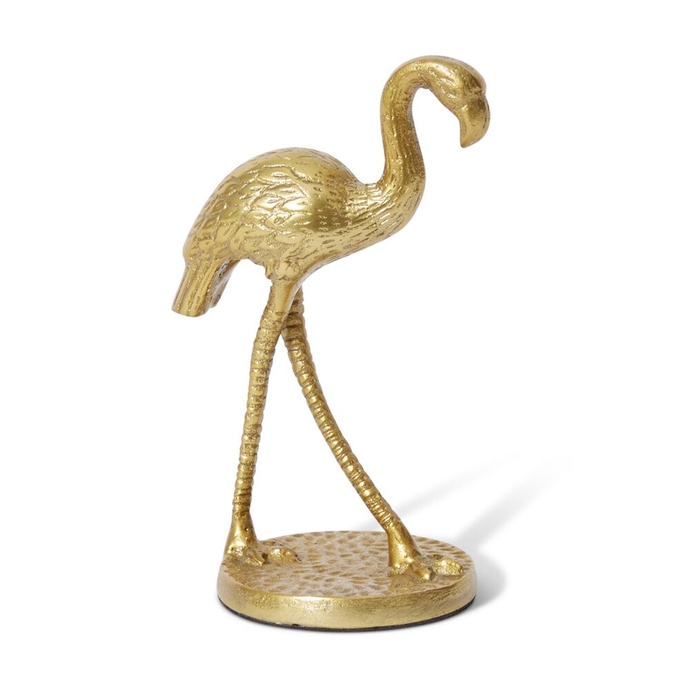 E Style Heron Bird Aluminium Sculpture Interior Decor Gold Finish 10x8x16cm