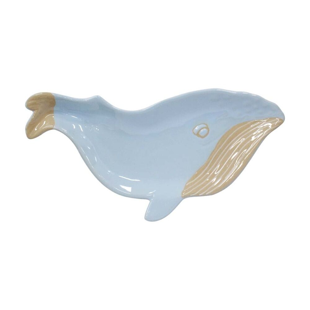 2PK LVD Whale Ceramic Kitchen Dinner Trinket Tray Plate Home Decor 31x15x2cm