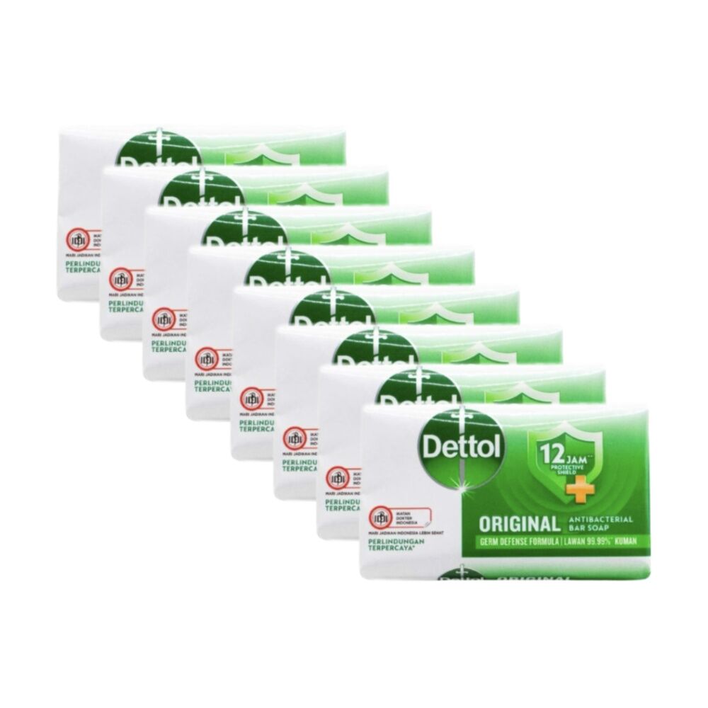 12x 8pc Dettol Original Antibacterial Bar Soap Germ Defence Formula 8x60g