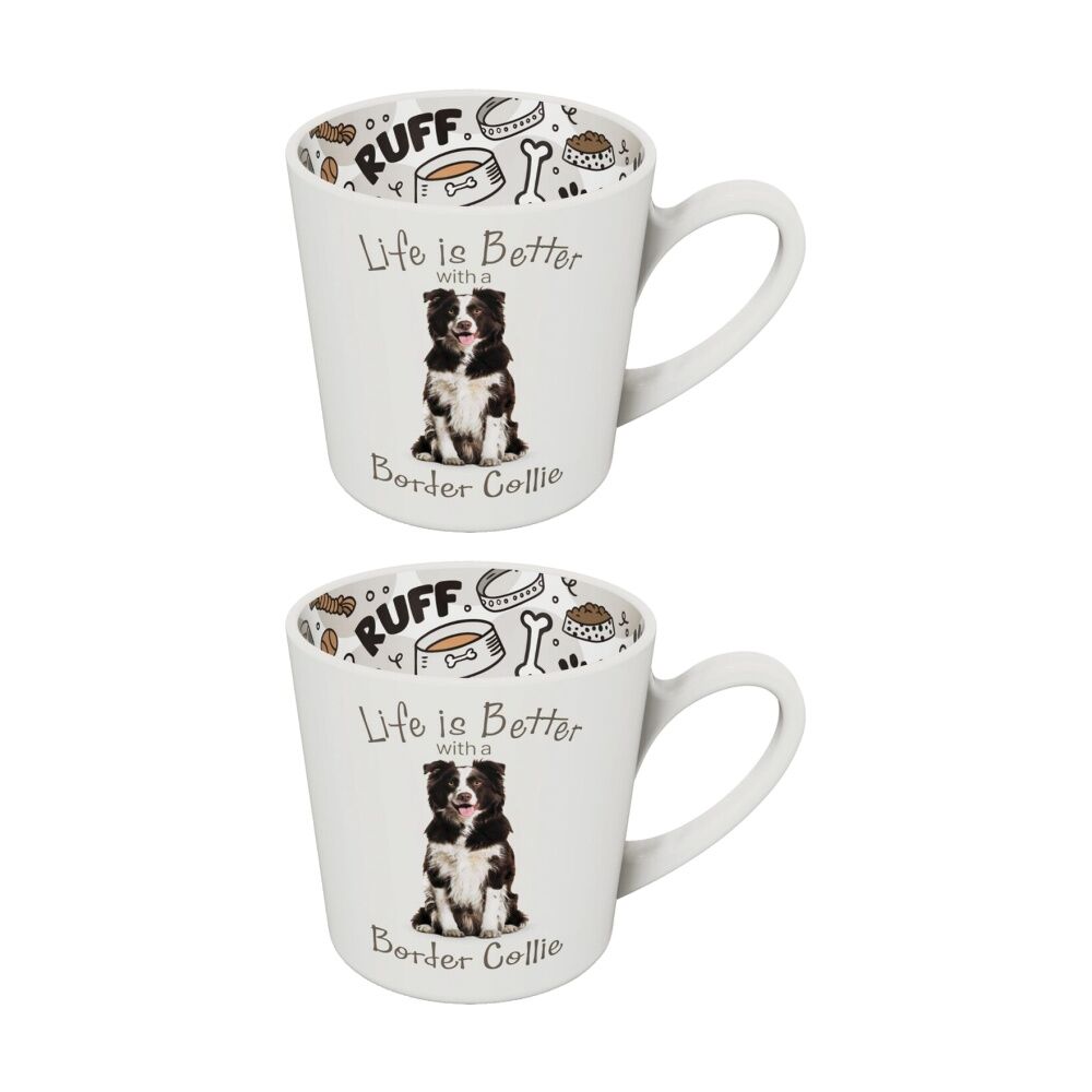 2PK LDM I Love My Border Collie Ceramic Coffee Mug 420ml