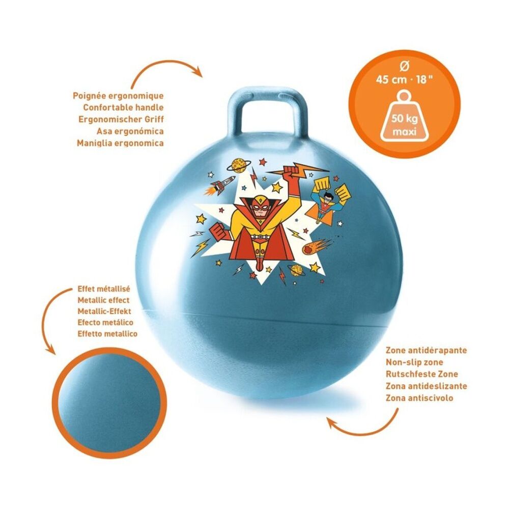Djeco Super Jumper With H&le Reinforced PVC Space Hopper Balance Toy 3y+