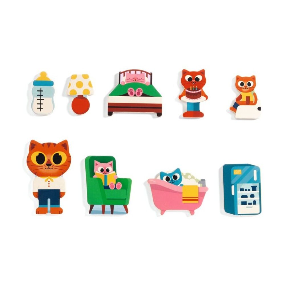 22pc Djeco Wooden House Puzzle Chunky Pieces Kids Toy Fun 2y+