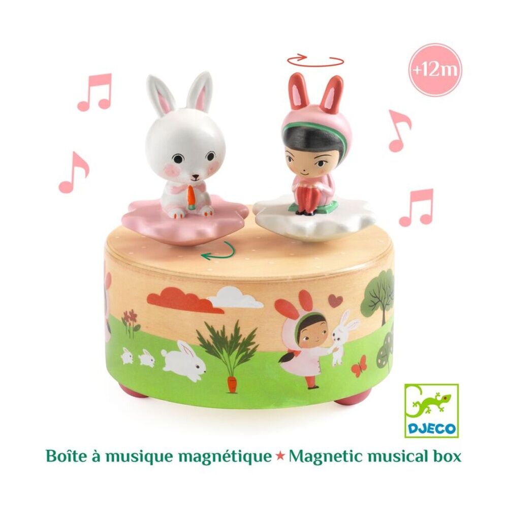 Djeco Garden Melody Magnetic Music Toy Rabbit & Girl Figurines 12 Months+