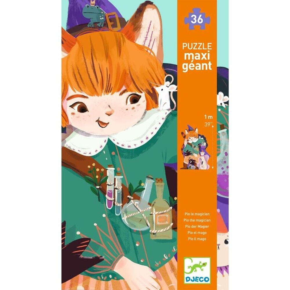 36pc Djeco Pio The Magician Giant Puzzle Large Pieces For Kids Ages 4+
