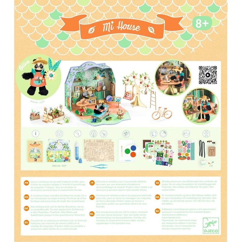 Djeco Olive Mi House Model Making Miniature Home Kit Craft Activity 8y+