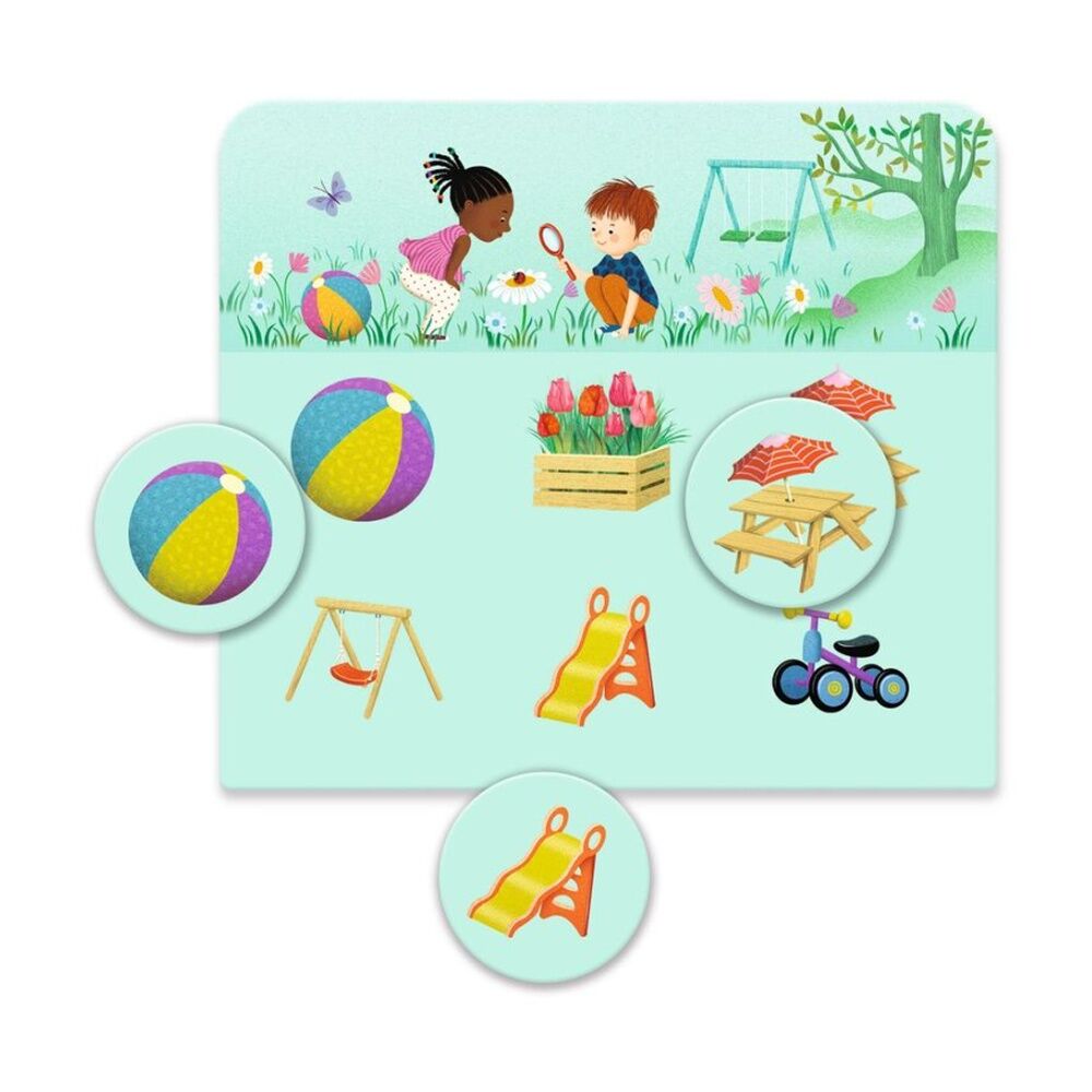 30pc Djeco The House Loto Game Matching Memory Play 2+ Years