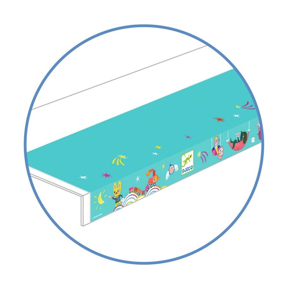 3pc Djeco Shelf PVC Topper Lightweight Easy Install Each 100cm
