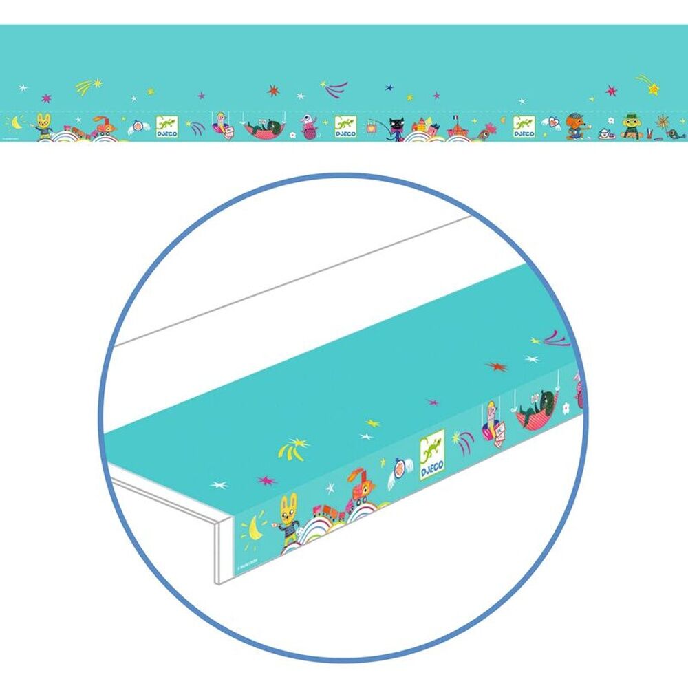 3pc Djeco Shelf PVC Topper Lightweight Easy Install Each 100cm