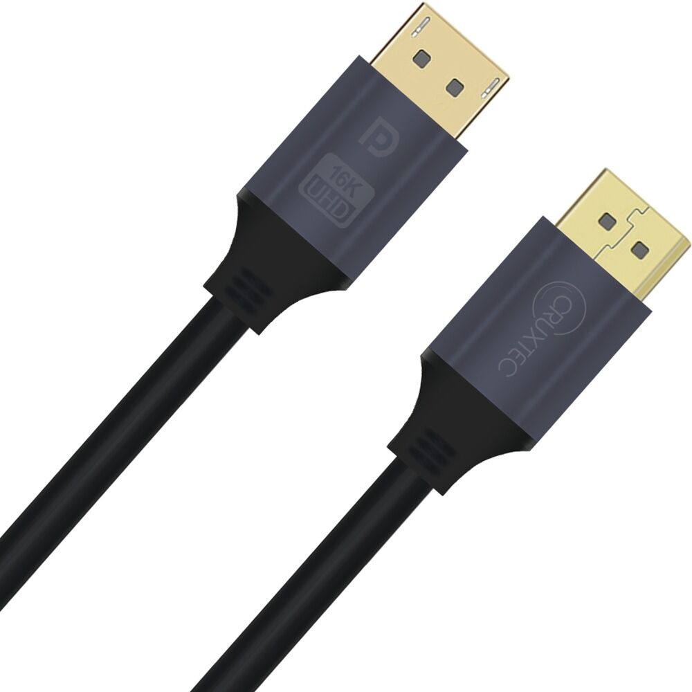 2PK Cruxtec DP21-03-BK DP2.1 16K Displayport Male to Cable 3m Black