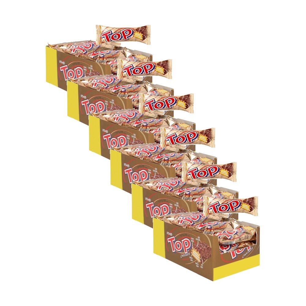 6x 24pc Delfi Top Caramel Chocolate Crispy Wafer Confectionery Bar 9g