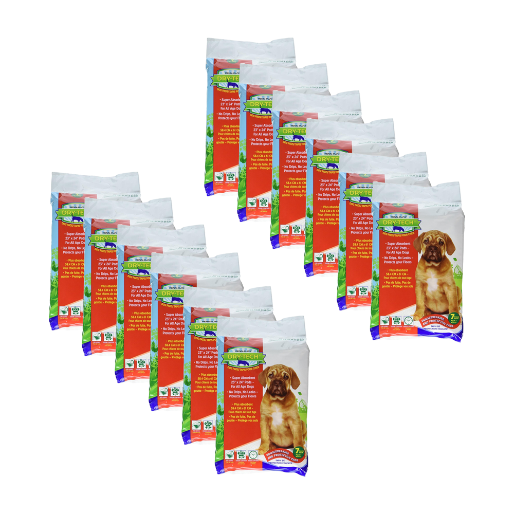 12x 7pc Dry Tech House Breaking Pads Leak-Resistant Odour Control 58x61cm