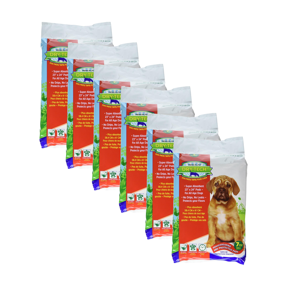 6x 7pc Dry Tech House Breaking Pads Leak-Resistant Odour Control 58x61cm
