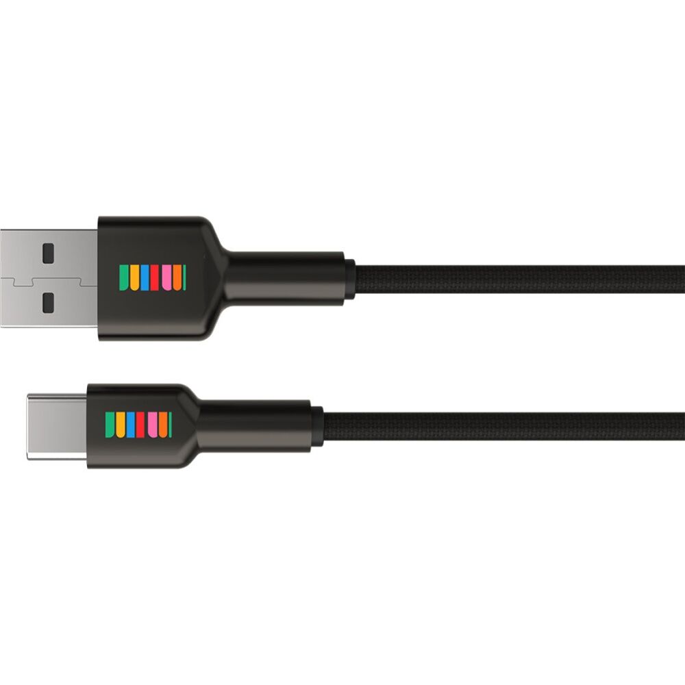2PK Dull Co. USB-A to USB-C Braided Charging Cable W/ Metal Connectors 1m