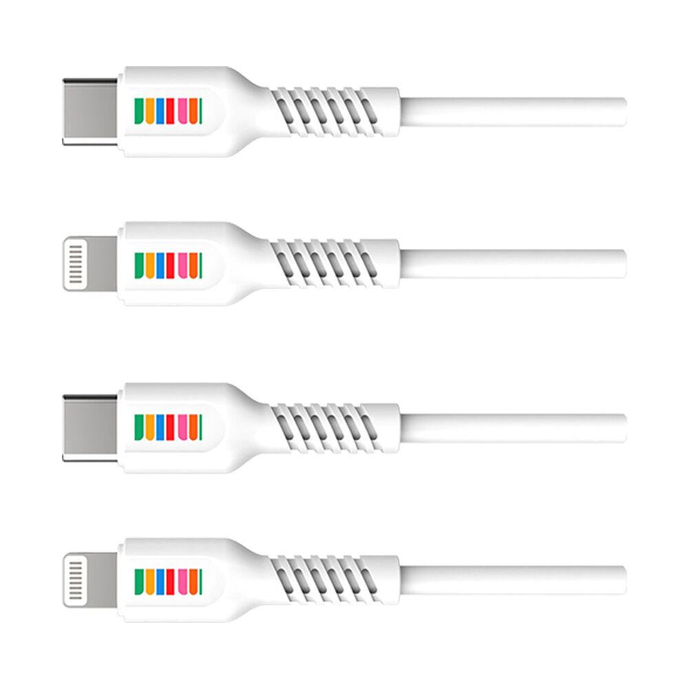 2PK Dull Co. USB-C to MFi Certified Lightning Charging Cable Apple Compatible 1m