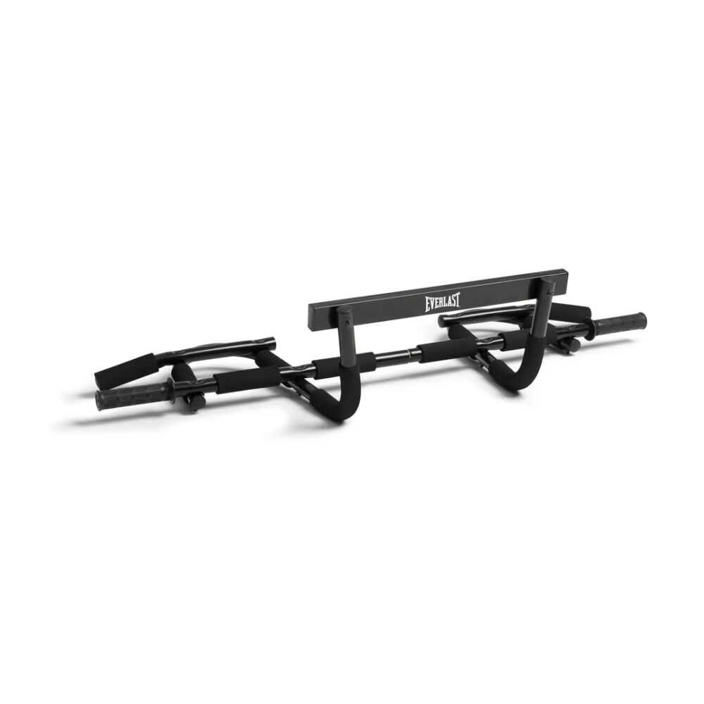 Everlast Advanced Door Gym Bar Foam Grip Handles Fitness Equipment Black