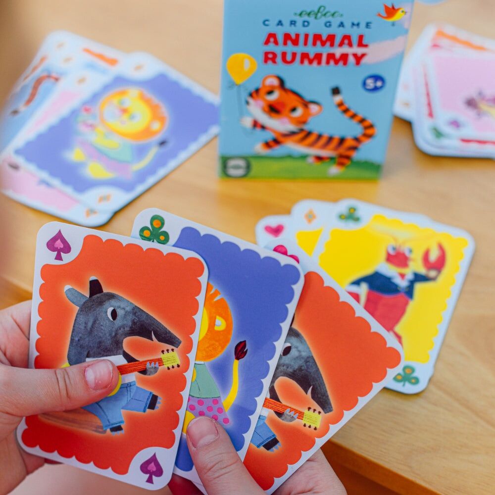 eeBoo Kids 5y+ Playing Cards Animal Rummy Strategic Memory Game