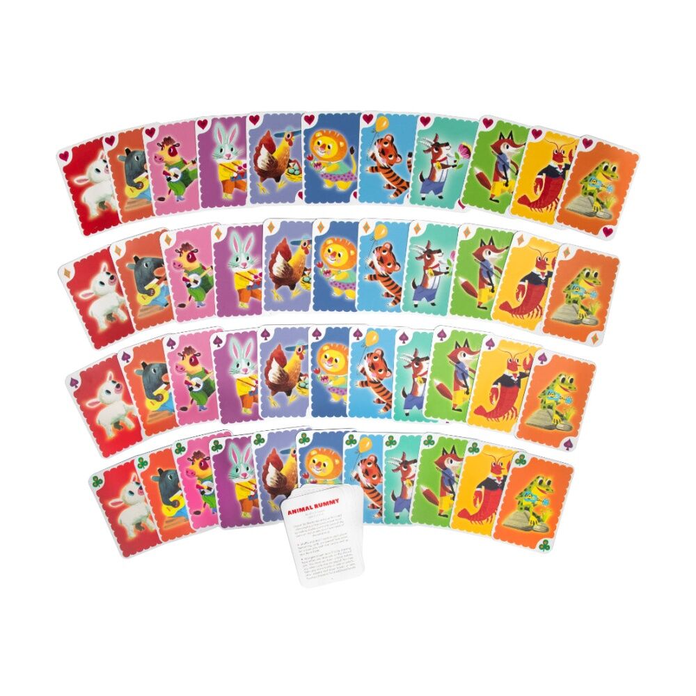 eeBoo Kids 5y+ Playing Cards Animal Rummy Strategic Memory Game