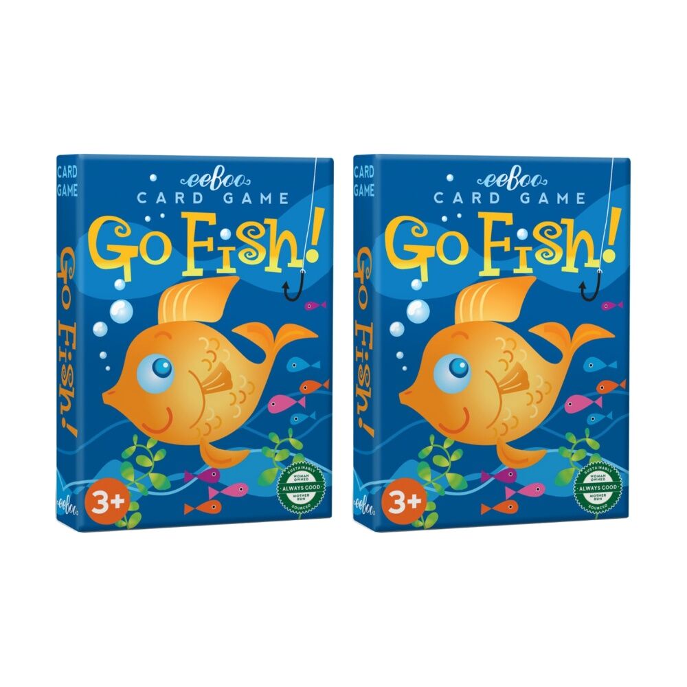 2PK eeBoo Playing Cards Go Fish Color Memory Matching Game Family Fun 3y+