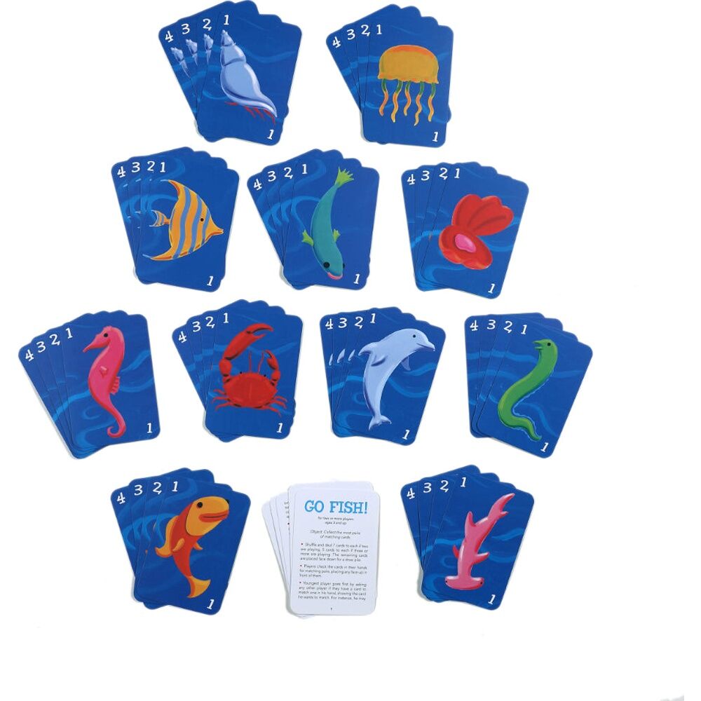 2PK eeBoo Kids Playing Cards Go Fish Classic Memory Card Game 3y+