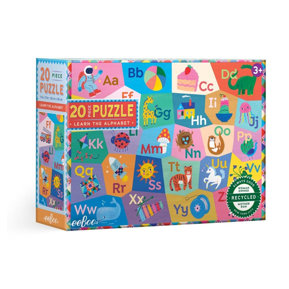 20pc eeBoo Learn The Alphabet Puzzle Early Literacy Development 3y+