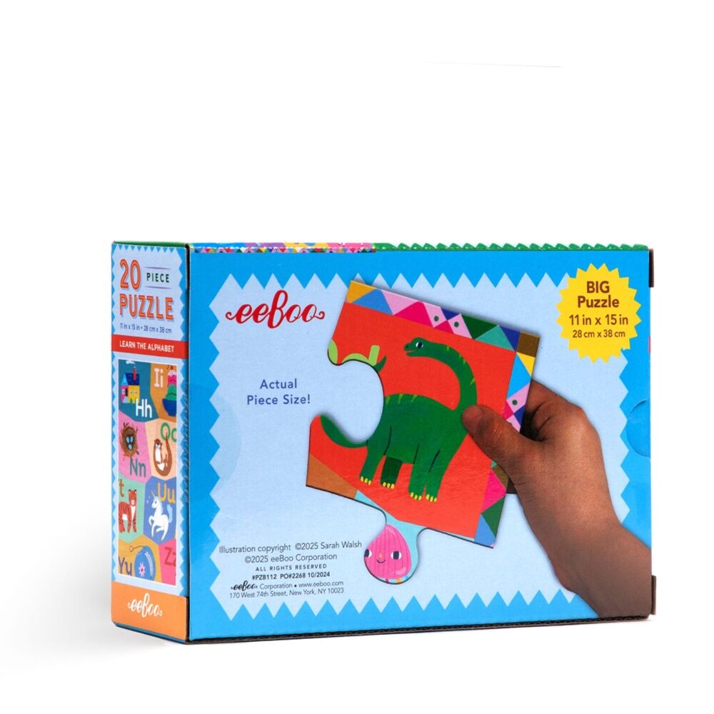 20pc eeBoo Learn The Alphabet Puzzle Early Literacy Development 3y+