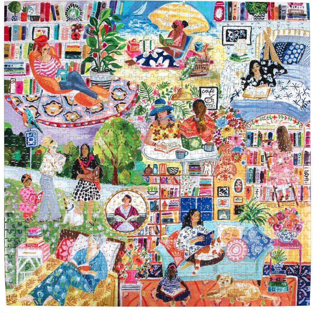 1000pc Eeboo Square Puzzle Women Reading Kids Activity 12y+ 58cm