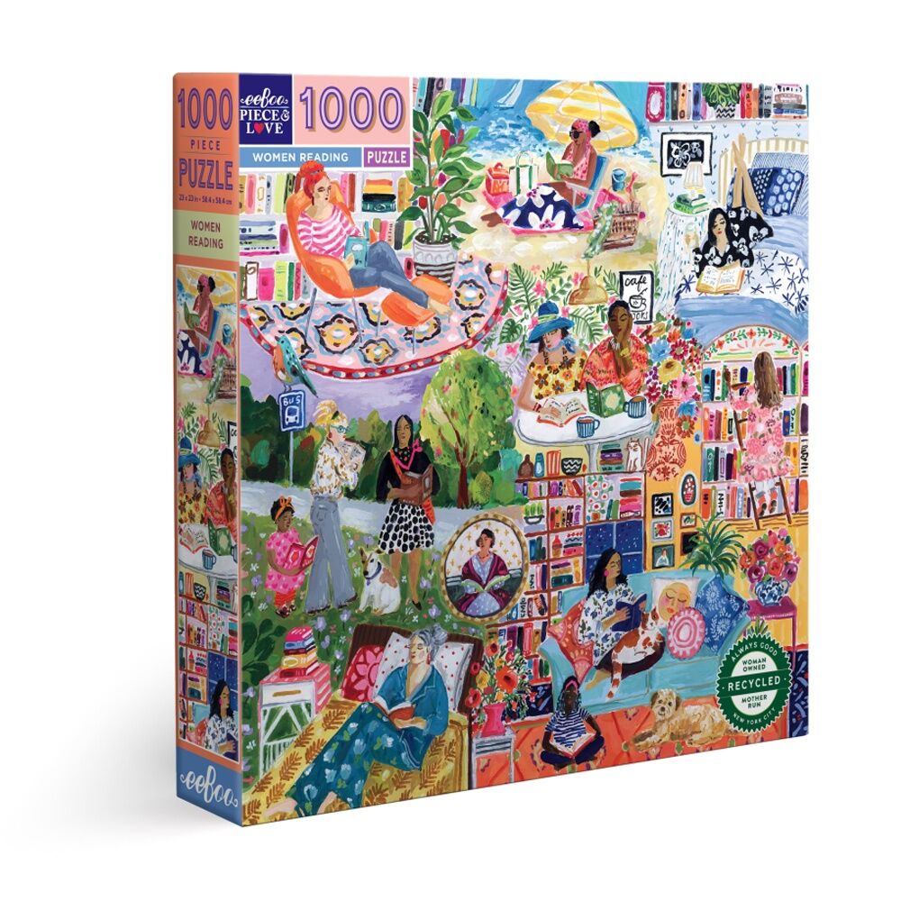 1000pc Eeboo Square Puzzle Women Reading Kids Activity 12y+ 58cm