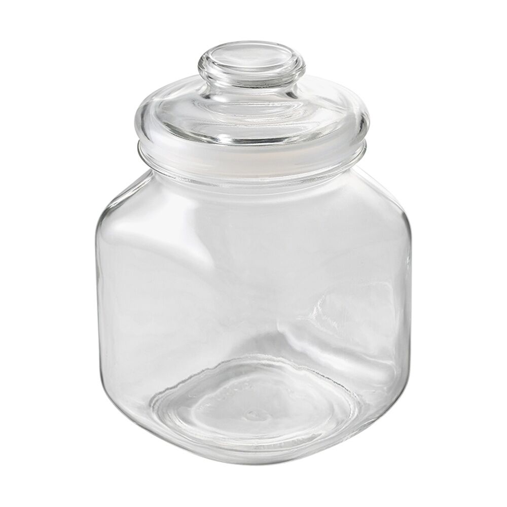 4PK Ecology Riserva Square Kitchen Pantry Jar With Airtight Lid 2L