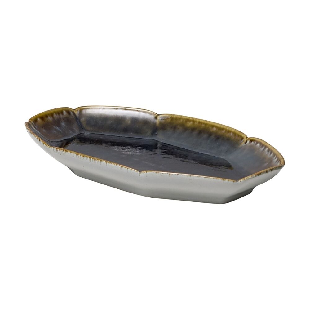 4PK Ecology Midnight Matte Glaze Gretta Oval Platter Serveware 26x15.5cm