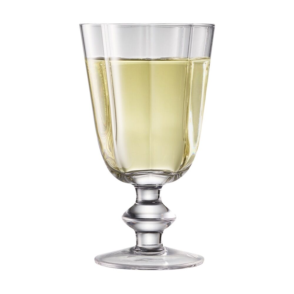 4pc Ecology Ellery Glass Goblet Set Fluted Stemmed Drinkware 300ml