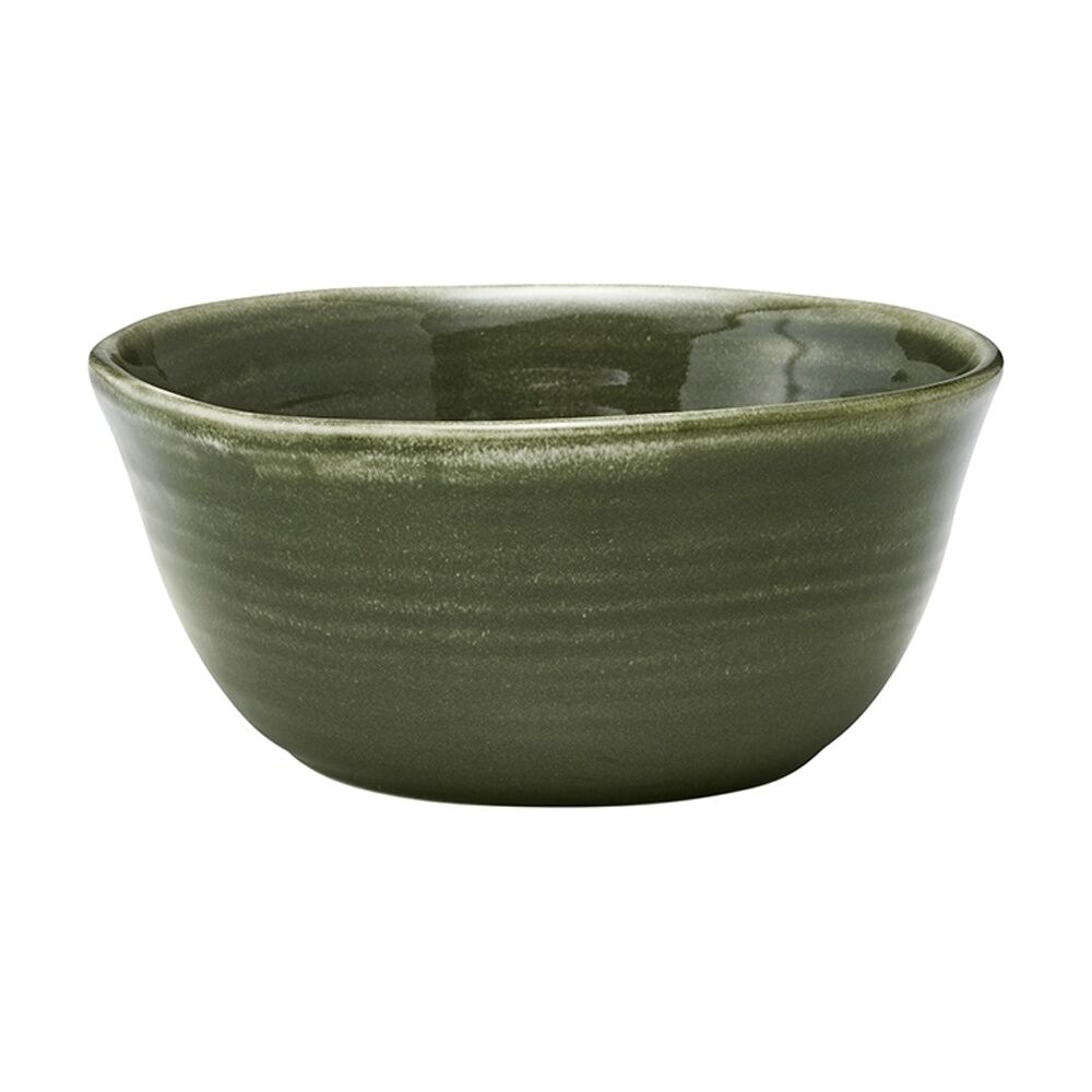 12pc Ecology Ottawa Stoneware Dinner Set Moss Green Textured Dinnerware