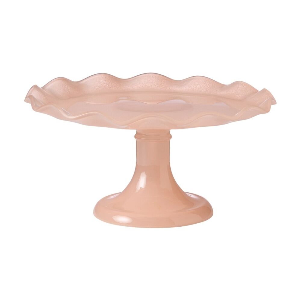 Ecology Ruffle Glass Cake Stand High Gloss Serveware Petal 26x12.5cm