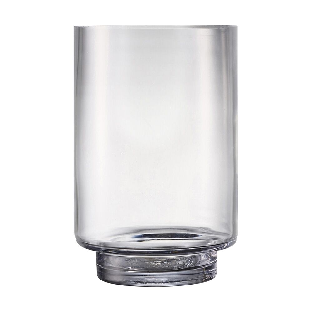 Ecology Fleur Footed Hurricane Vase Soda Lime Glass Home Decor 19cm
