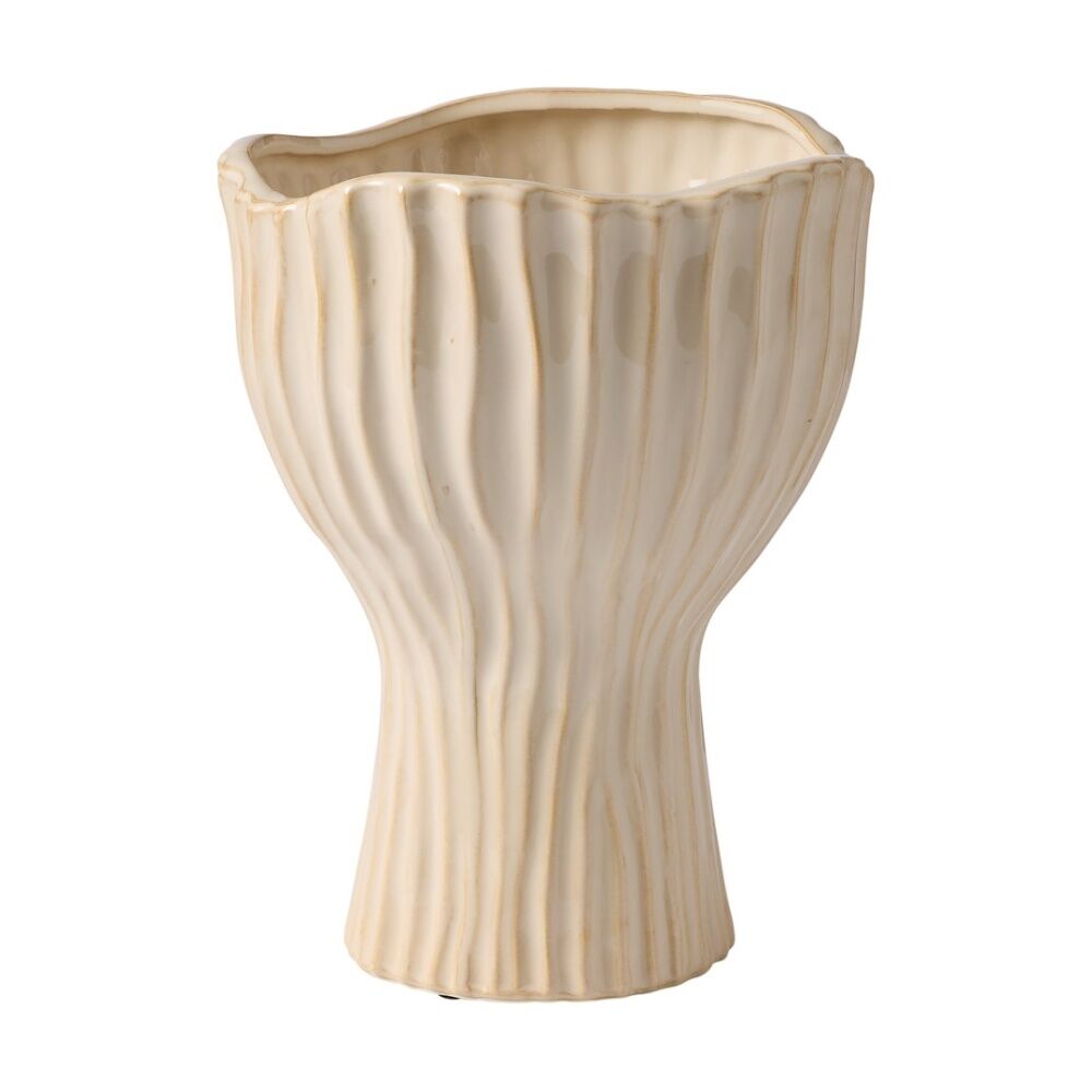 Ecology Isla Ceramic Vase High Gloss Glaze Textured Home Decor 25cm