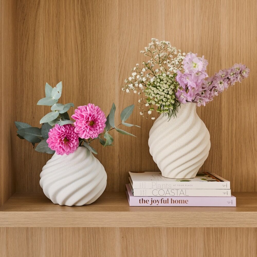 Ecology Loam Ceramic Vase Coastal Minimalist Home Decor 17.5x15cm